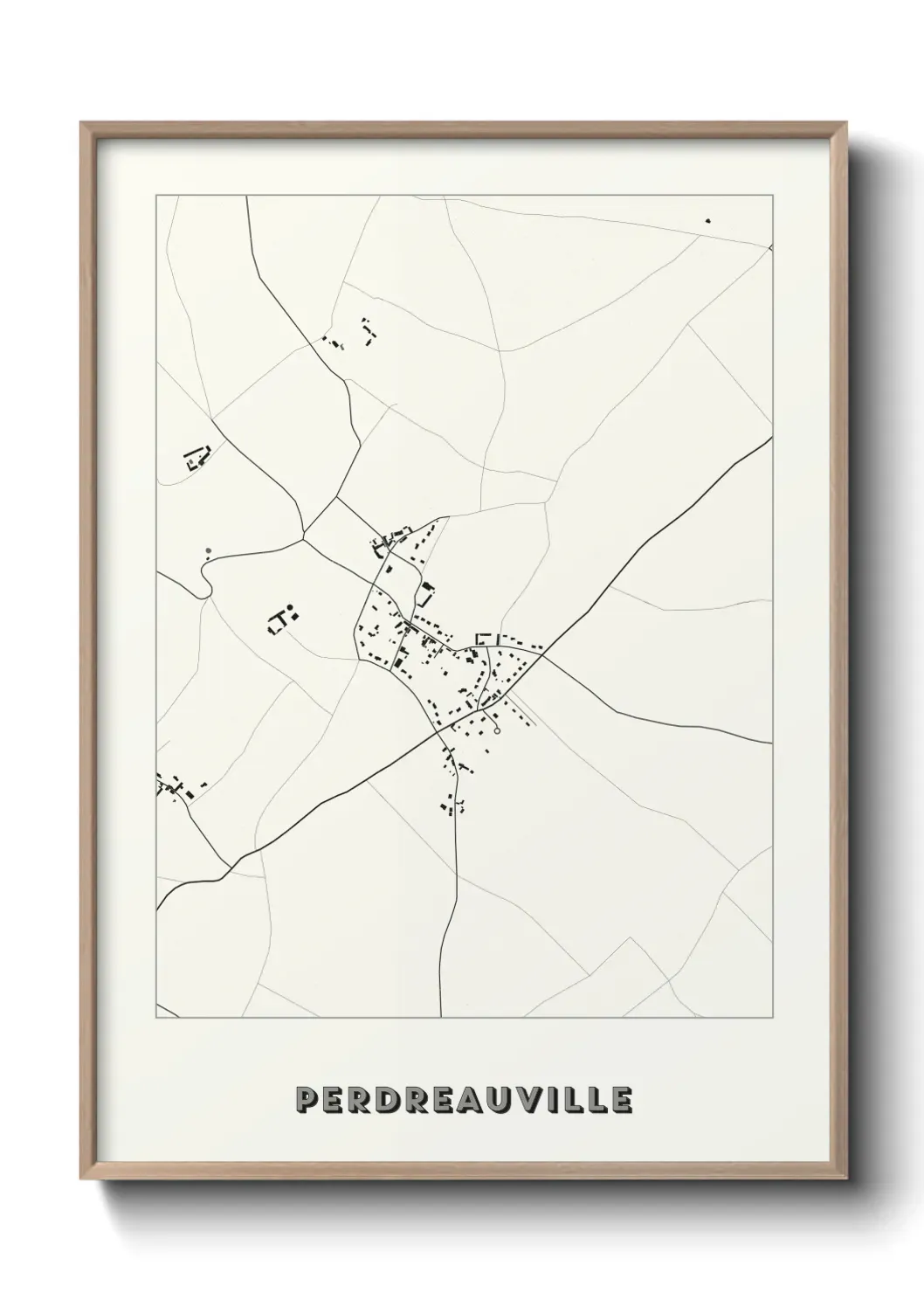 Un poster carte Perdreauville