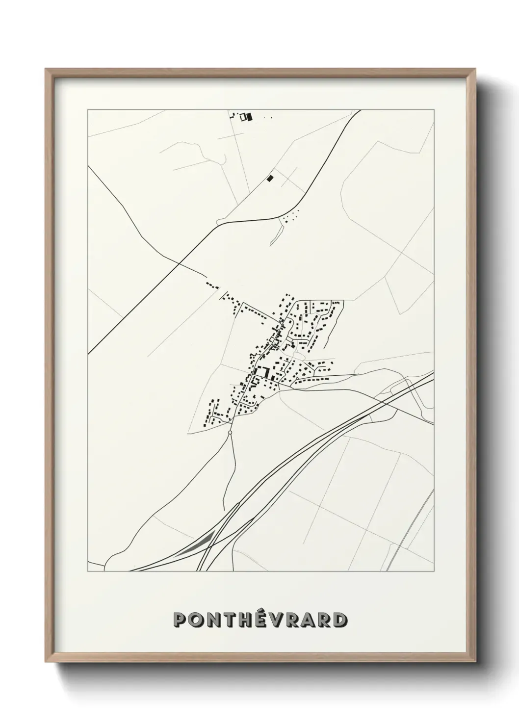 Un poster carte Ponthévrard
