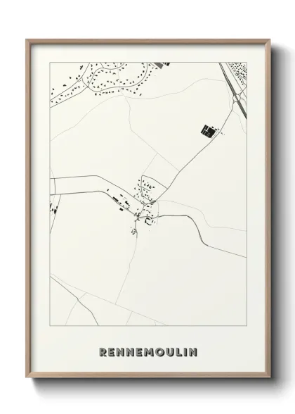 Une affiche de carte sur Rennemoulin