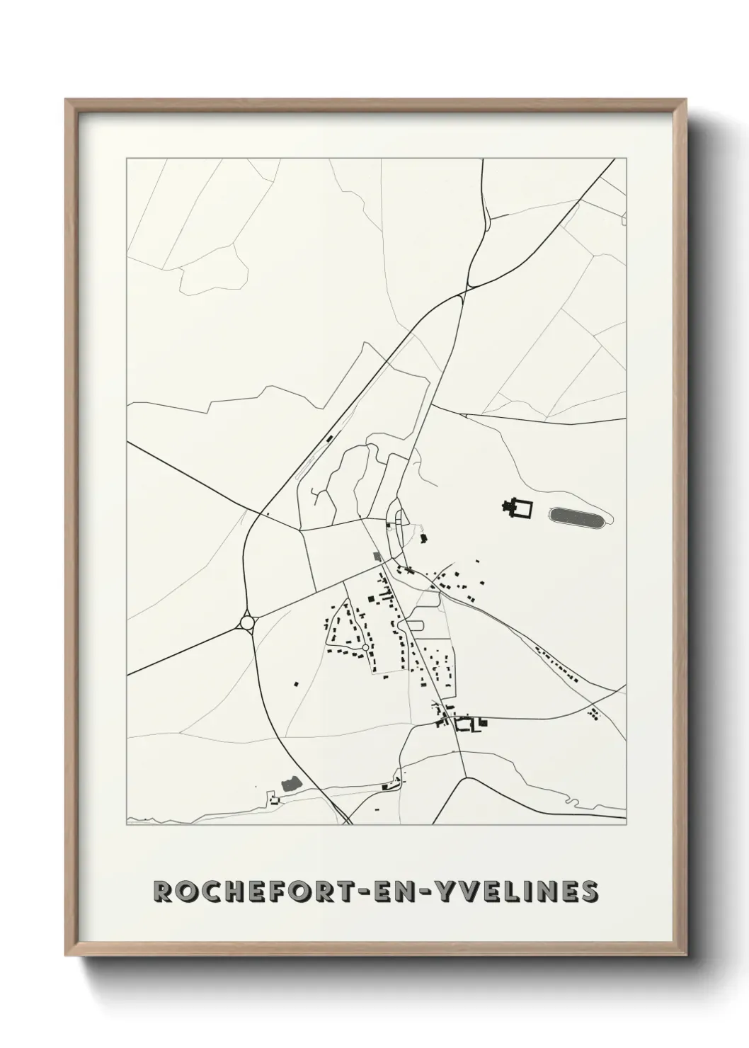 Un poster carte Rochefort-en-Yvelines