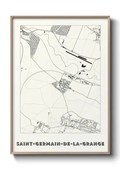 Une affiche de carte sur Saint-Germain-de-la-Grange