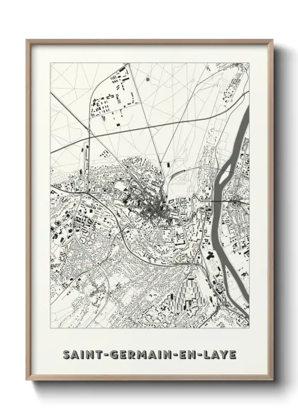 Une affiche de carte sur Saint-Germain-en-Laye