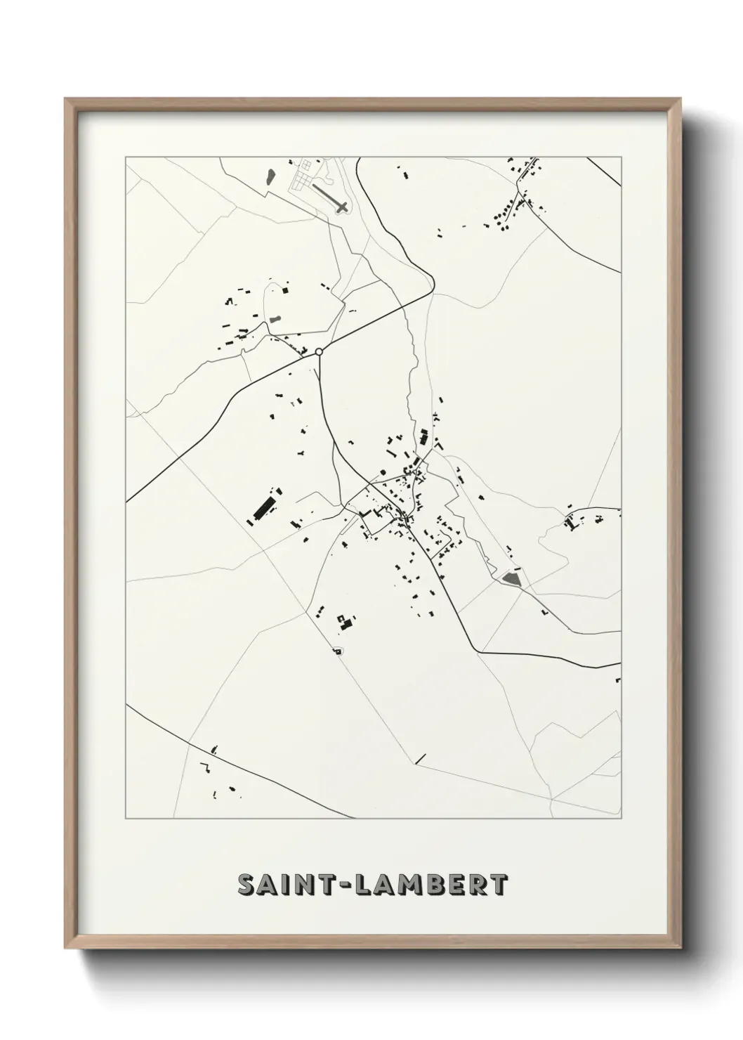 Un poster carte Saint-Lambert