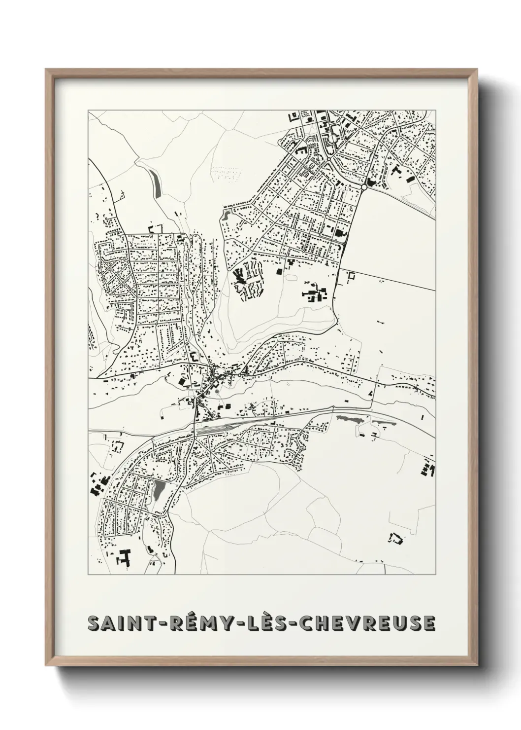 Un poster carte Saint-Rémy-lès-Chevreuse