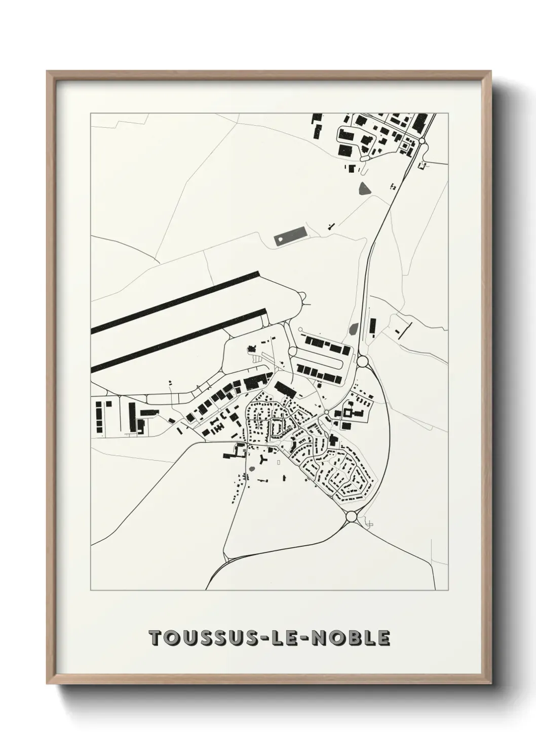 Un poster carte Toussus-le-Noble