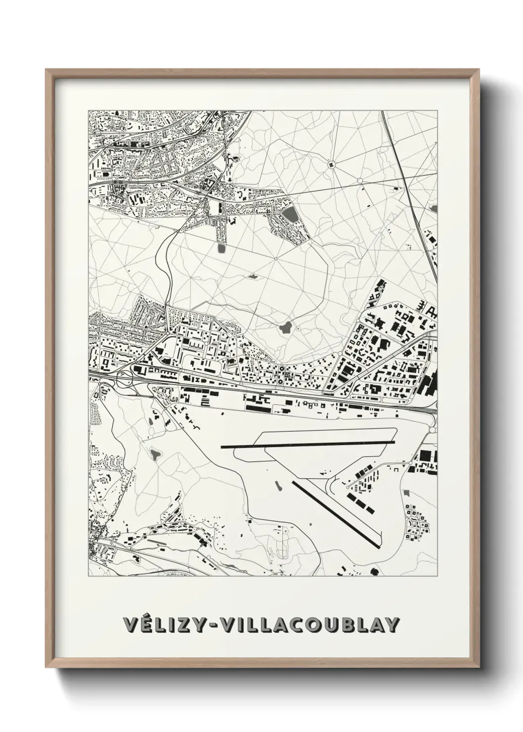 Un poster carte Vélizy-Villacoublay