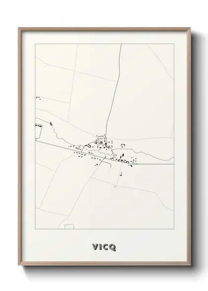 Une affiche de carte sur Vicq