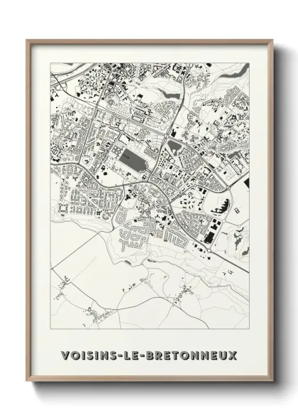 Une affiche de carte sur Voisins-le-Bretonneux
